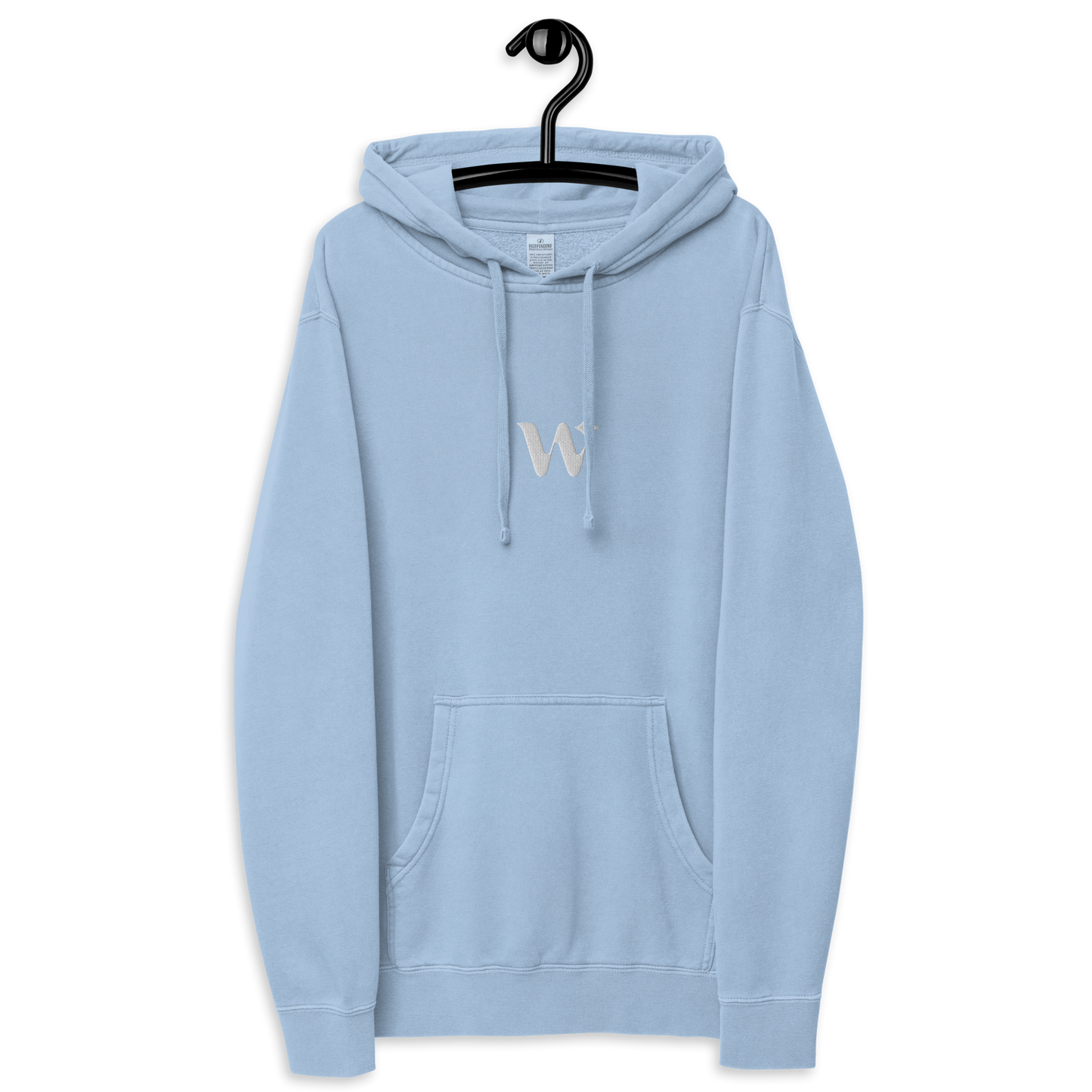 "W" Embroidered Lightweight Hoodie