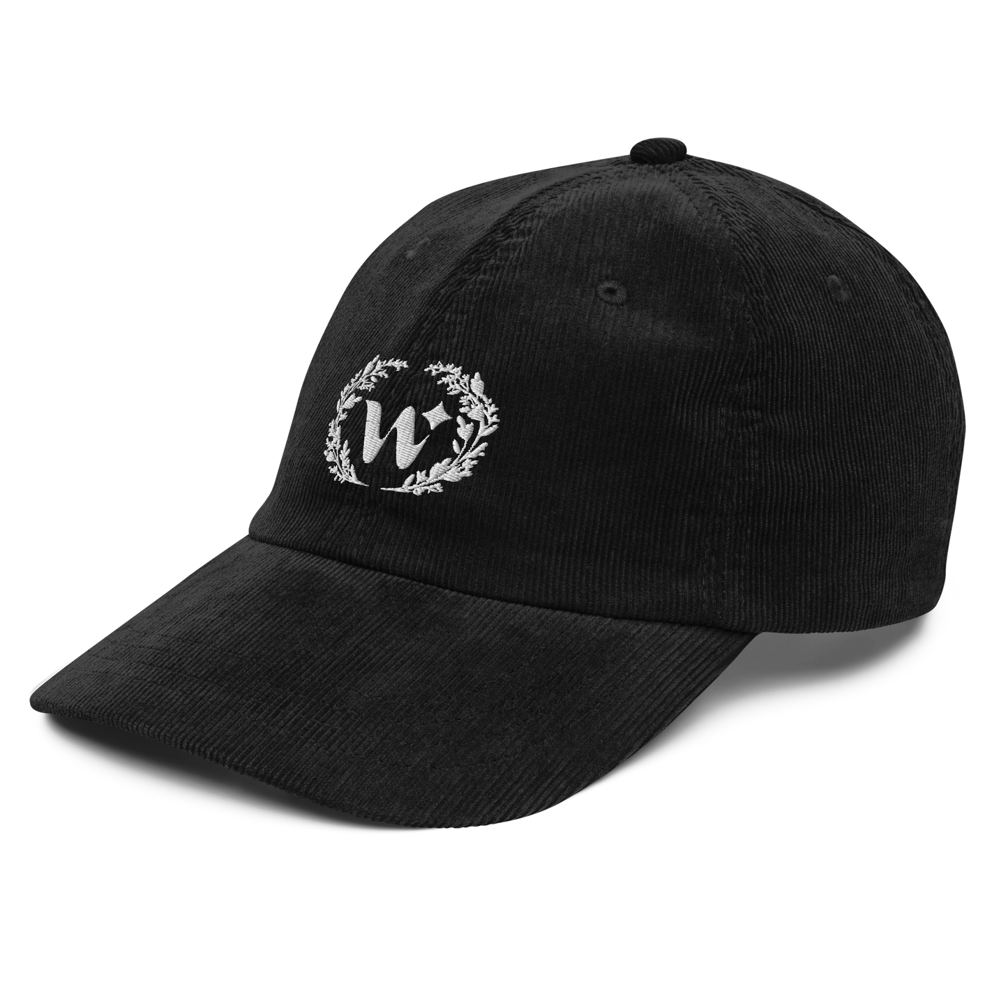 Floral "W" Corduroy Cap