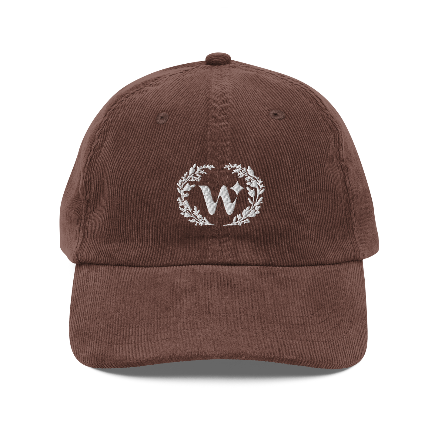 Floral "W" Corduroy Cap
