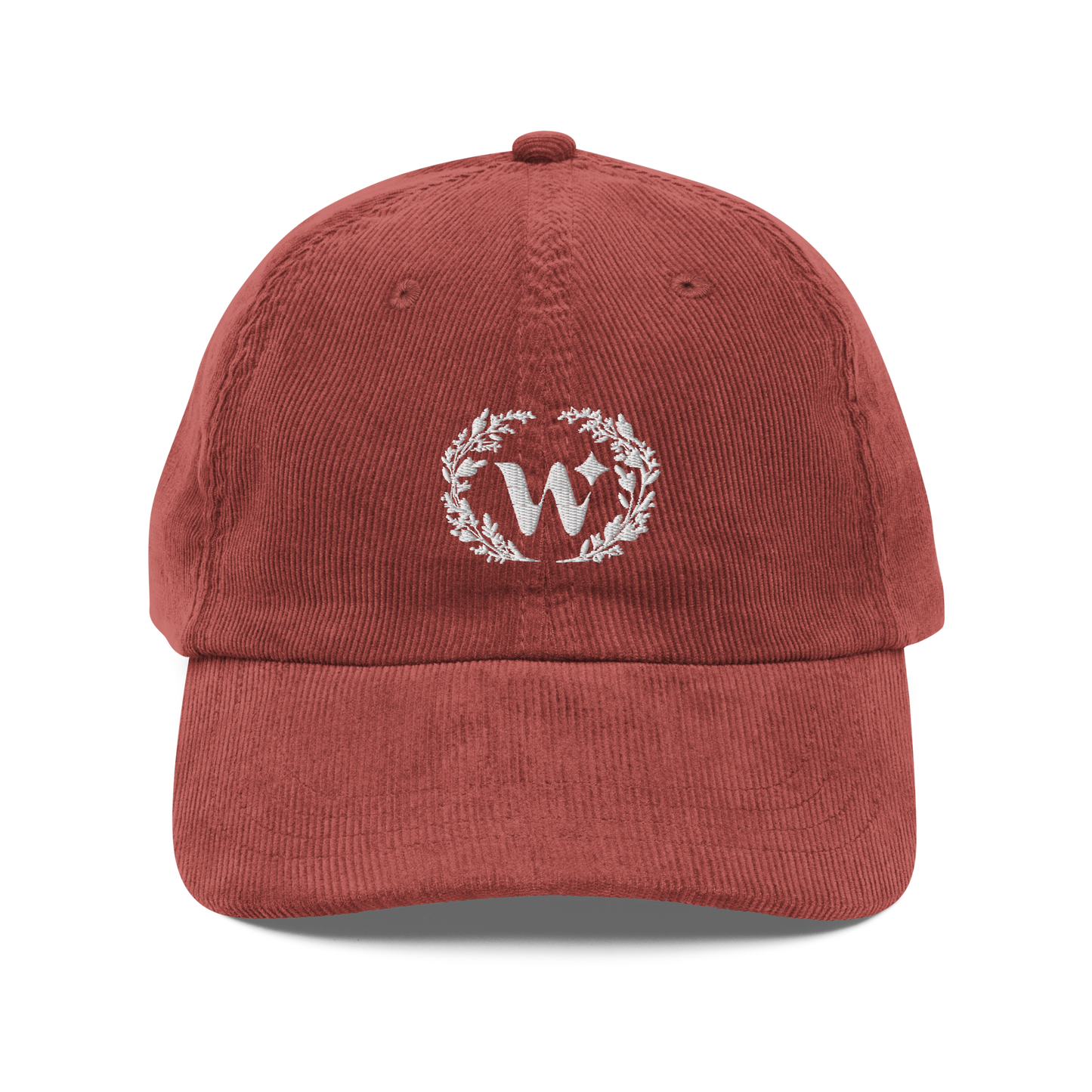 Floral "W" Corduroy Cap