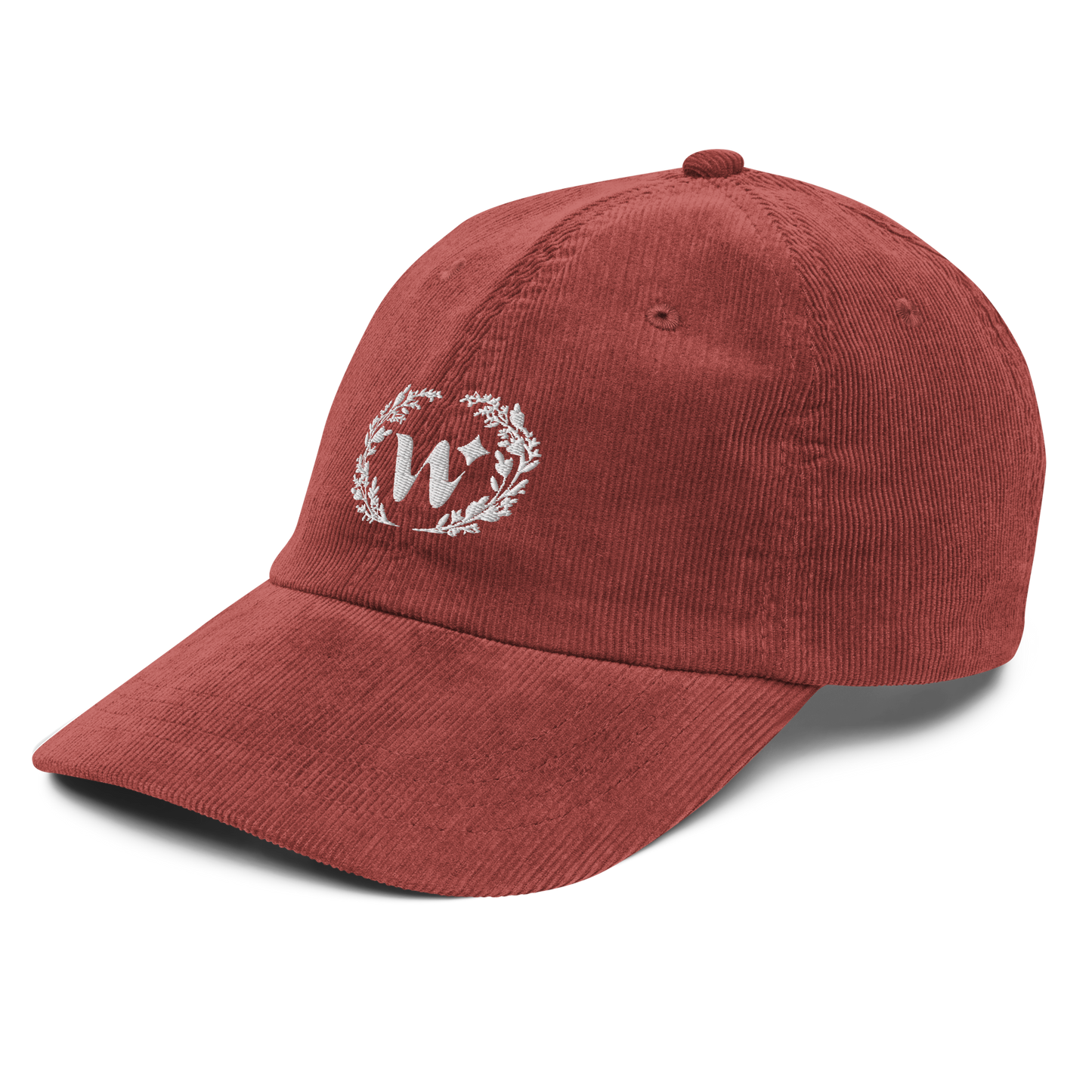 Floral "W" Corduroy Cap