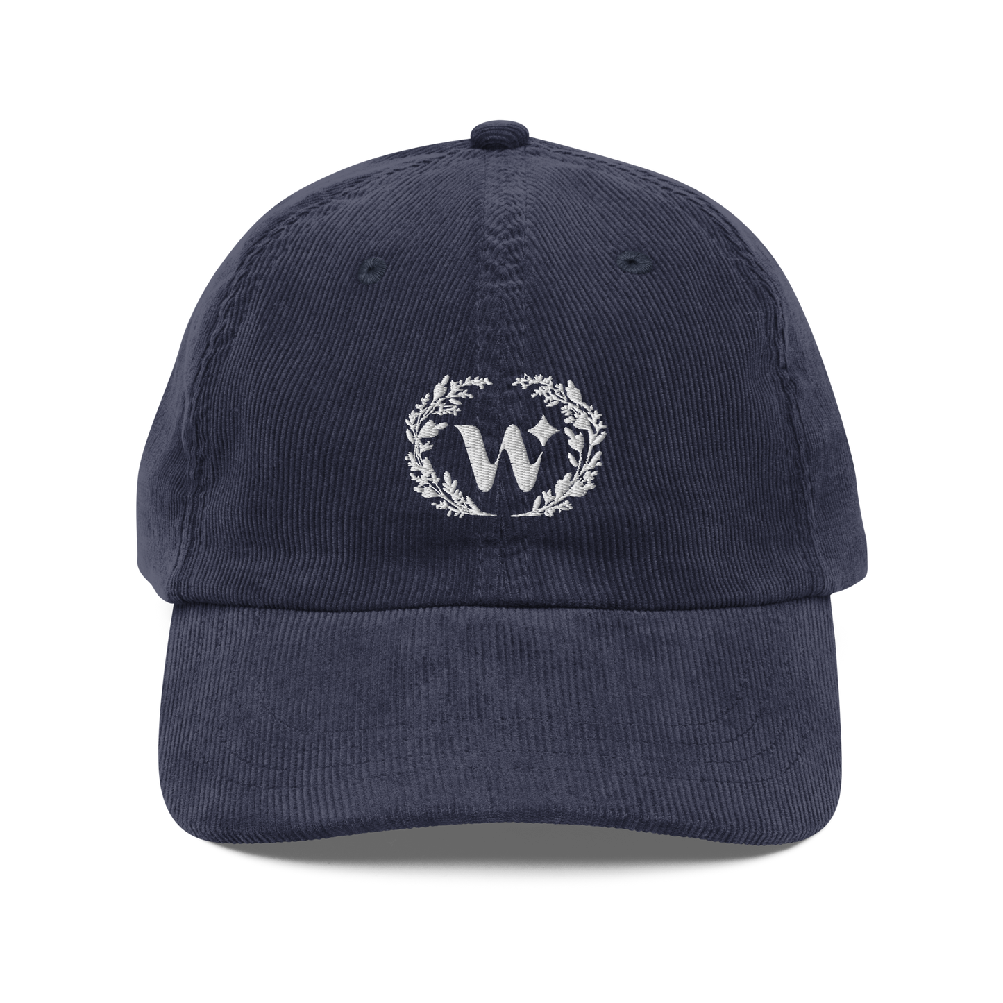 Floral "W" Corduroy Cap
