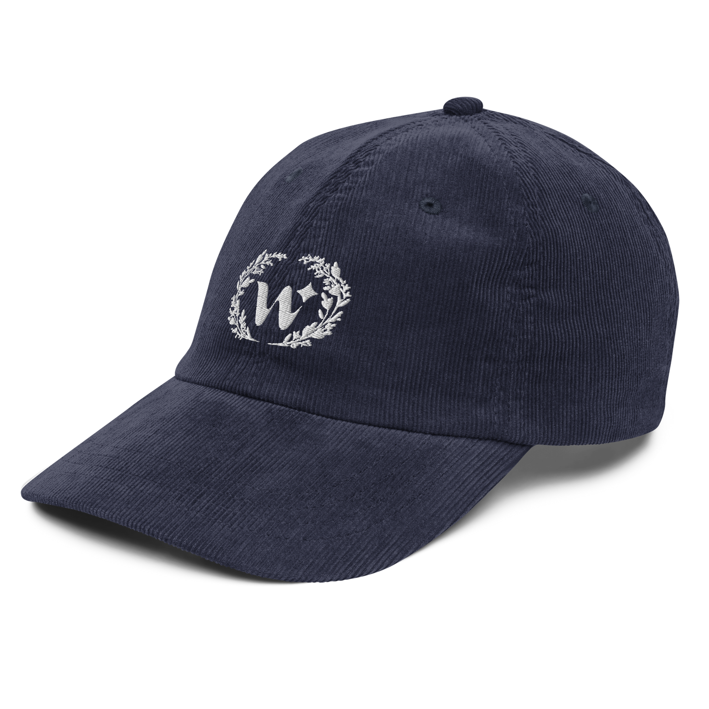 Floral "W" Corduroy Cap