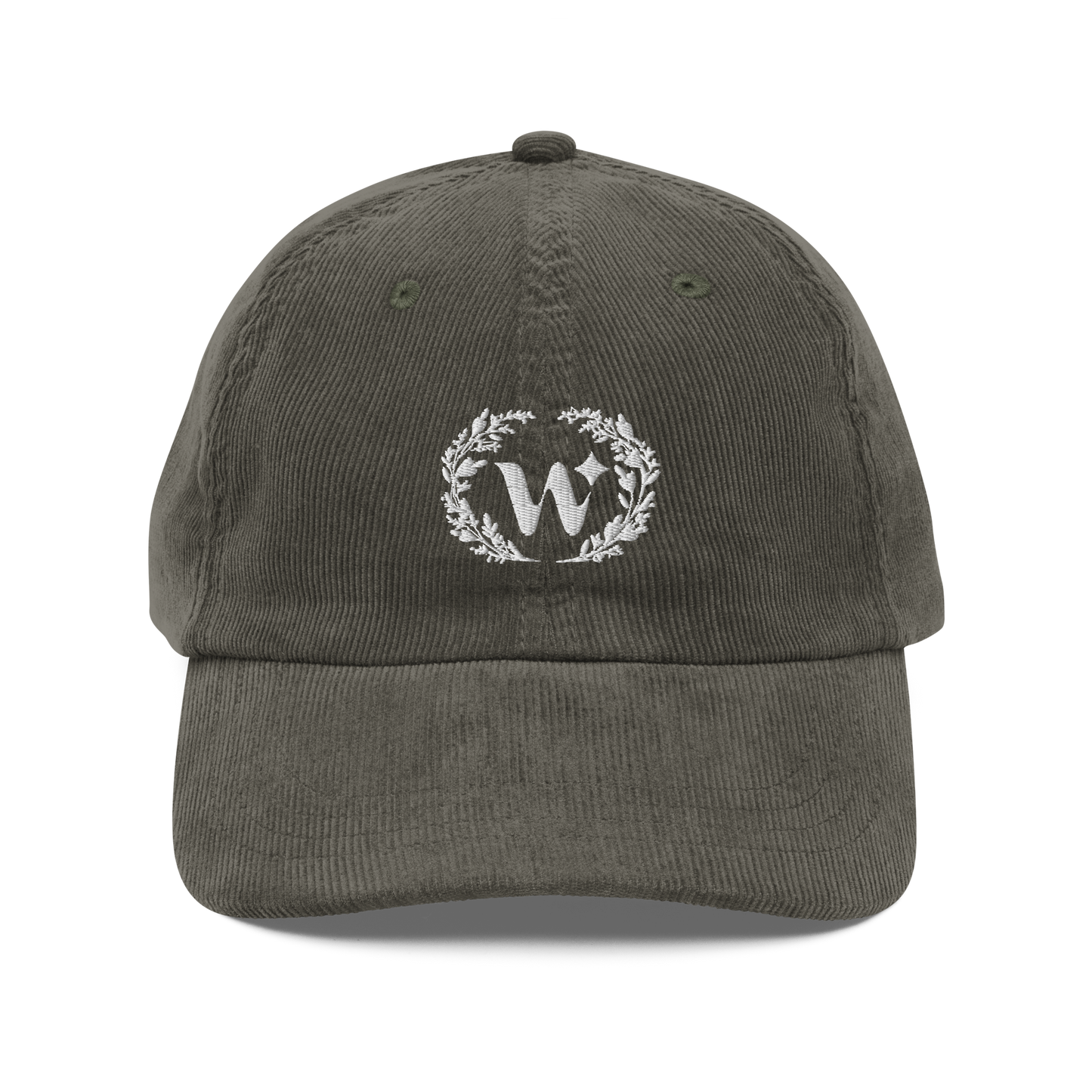 Floral "W" Corduroy Cap