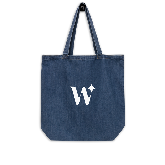 "W" Denim Tote